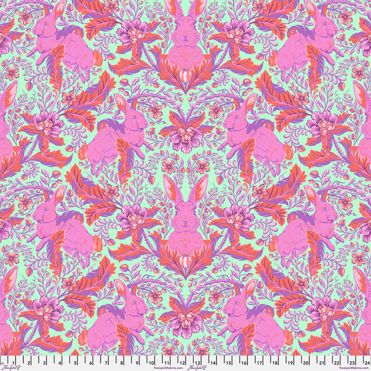 Tula Pink - Full Moon Forest 2 - Hoppy Go Lucky - Blossom